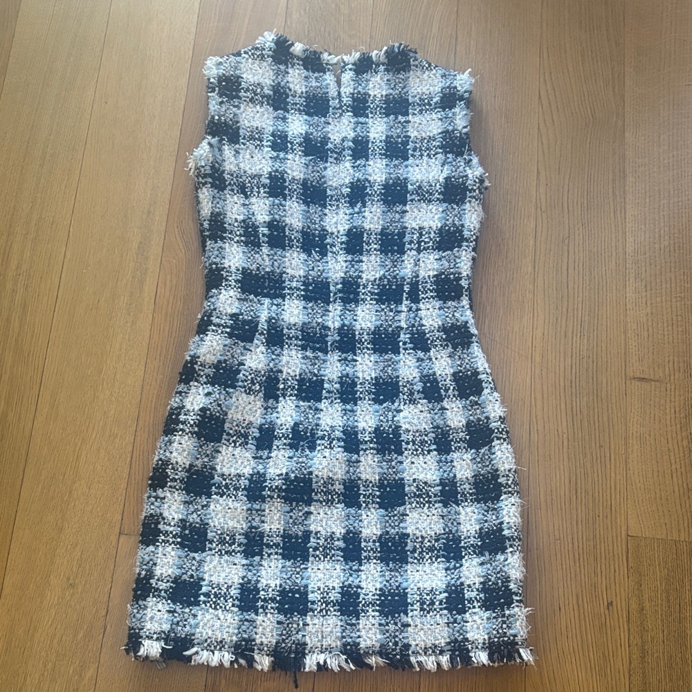 Alexander McQueen Black and White Checkered Mini Dress